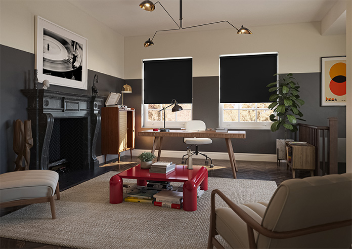Toulouse (Blackout), Textured Black - Roller Blind - Image 7